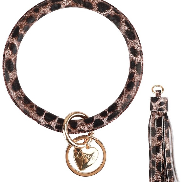 Leopard Bangle Bracelet Keyring - Picture 10 of 12